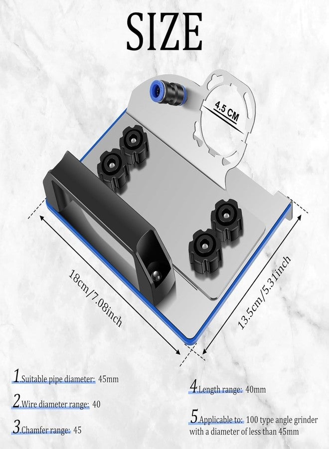 XSteez 45 Degree Angle Cutting Frame, Tile Chamfering Tool, 45° Angle Grinder Stand for Tiles, Stone, Marble, Granite, Wood - Image 3